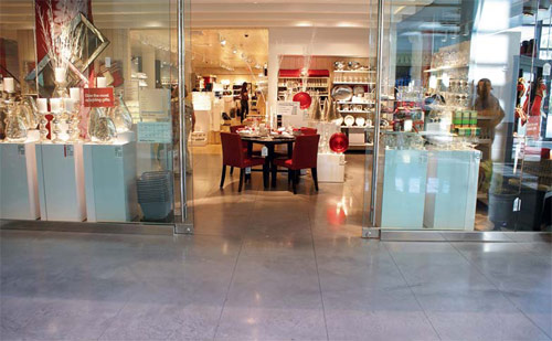 polished concrete in a retail space