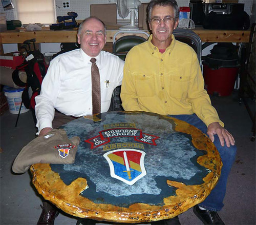 Concrete Tables made by Vietnam veteran for other veterans.